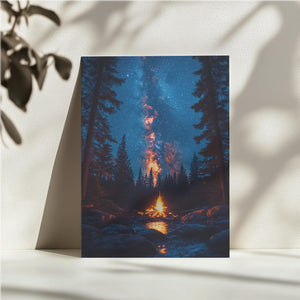 Starlit Forest Campfire