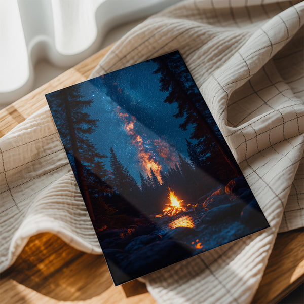 Starlit Forest Campfire