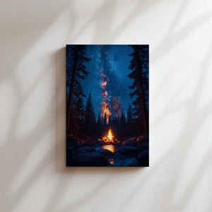 Starlit Forest Campfire