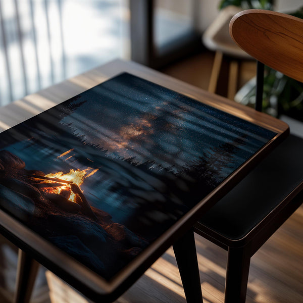 Lake Campfire Reflection