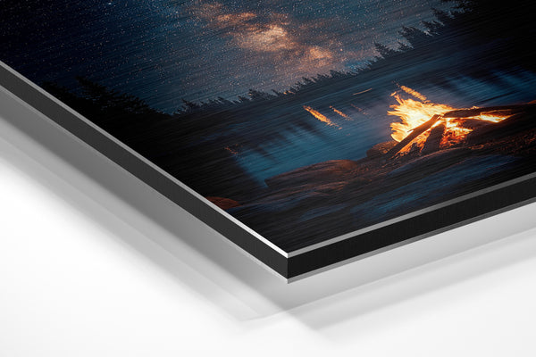 Lake Campfire Reflection