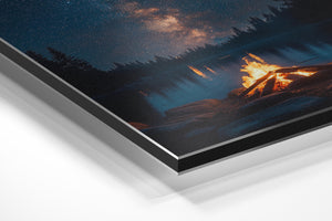 Lake Campfire Reflection