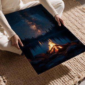 Lake Campfire Reflection