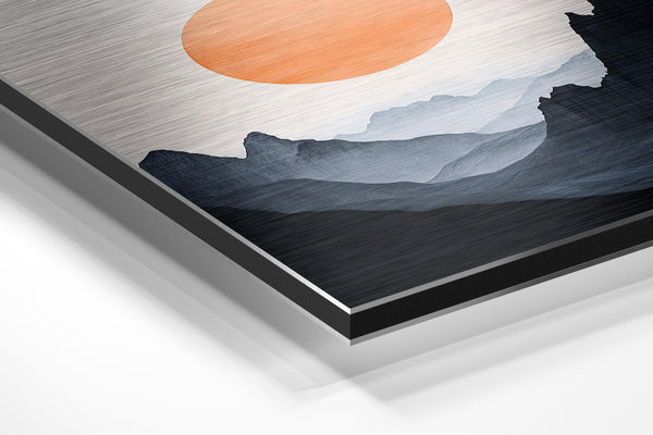 Minimalist Mountain Sun