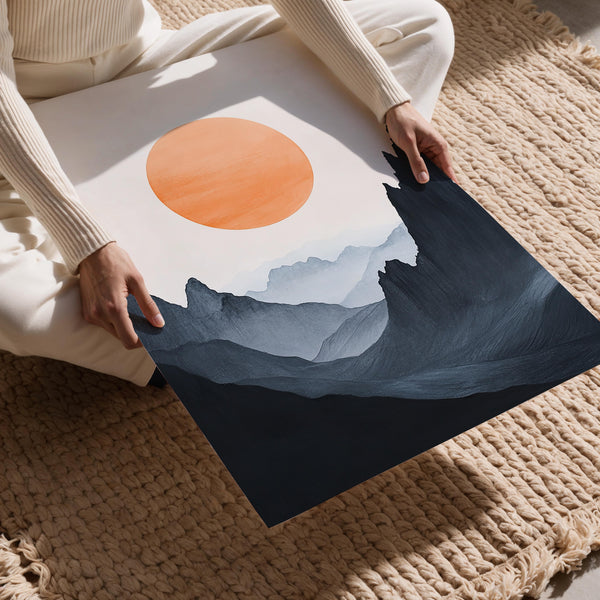 Minimalist Mountain Sun