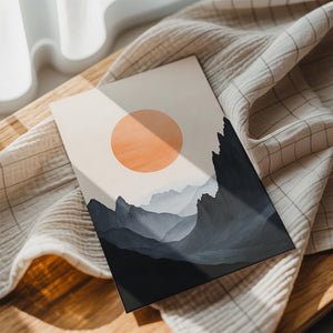 Minimalist Mountain Sun