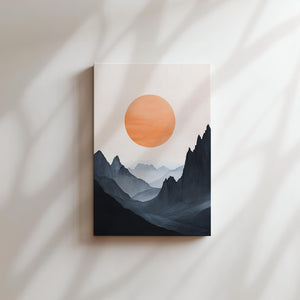 Minimalist Mountain Sun