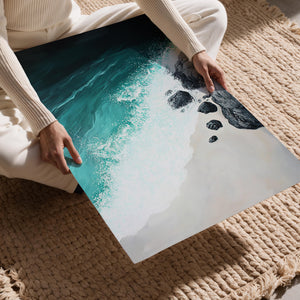 Turquoise Waves Crashing