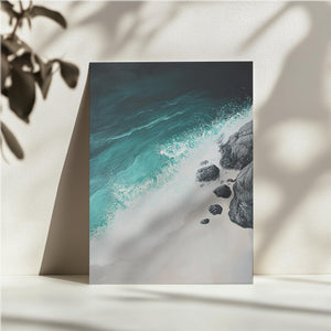 Turquoise Waves Crashing