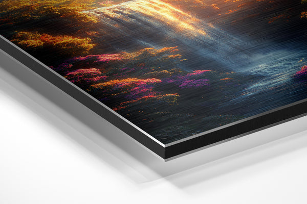 Golden Waterfall Glow