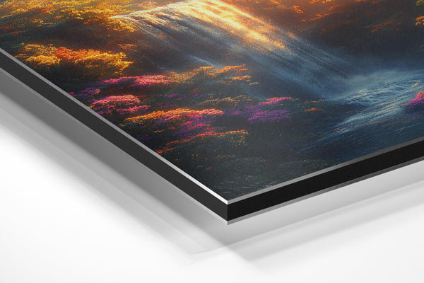 Golden Waterfall Glow