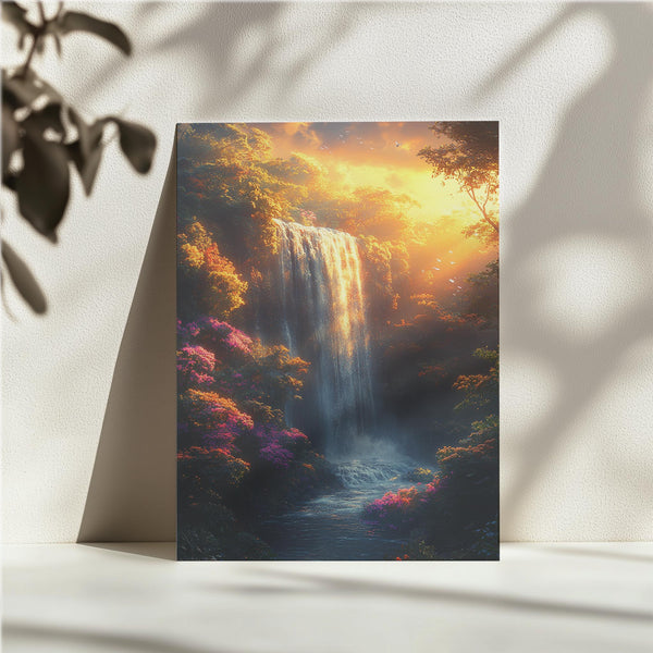 Golden Waterfall Glow