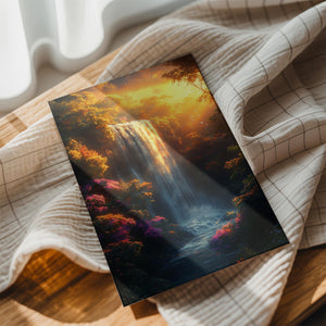 Golden Waterfall Glow