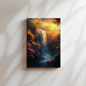 Golden Waterfall Glow