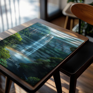 Misty Waterfall Forest