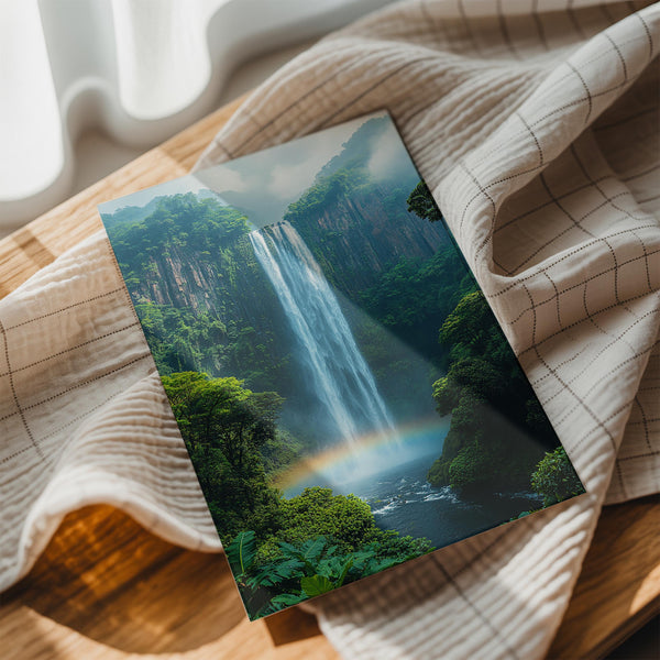 Misty Waterfall Forest