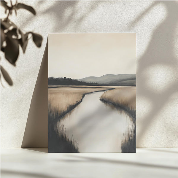 Golden Marshland Reflection