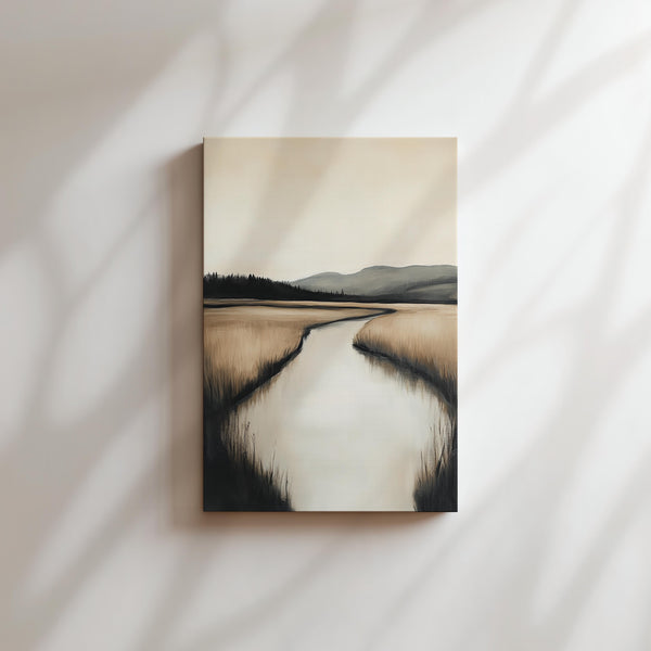 Golden Marshland Reflection