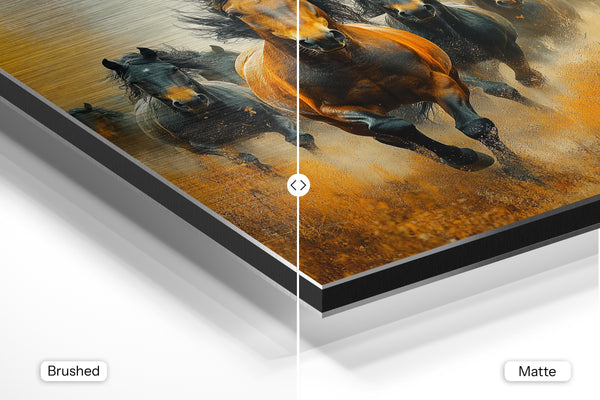 Galloping Horses Dusty Field