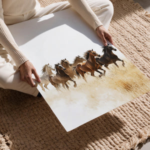 Herd of Horses Running