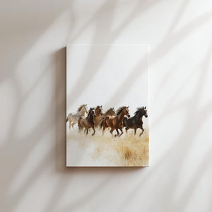 Herd of Horses Running