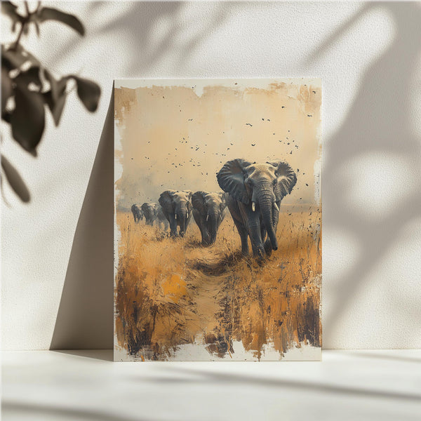 Elephants in Savanna