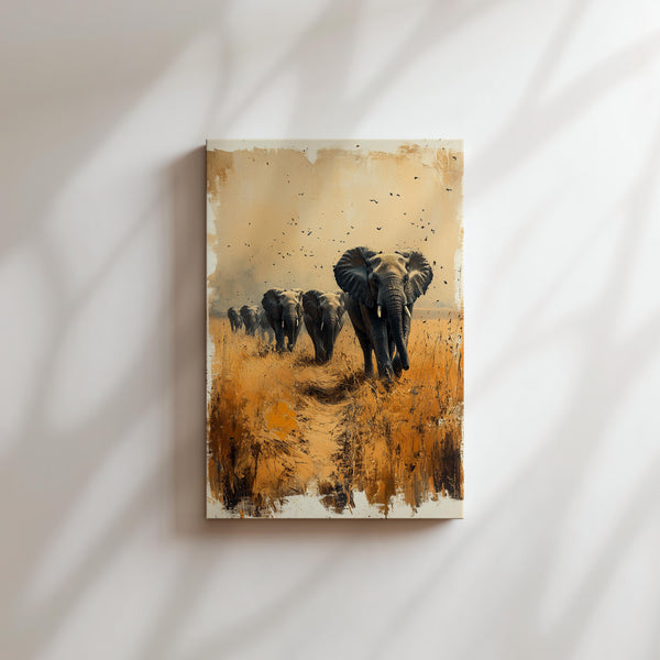 Elephants in Savanna