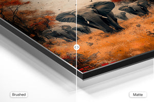 Elephants in Forest Autumn