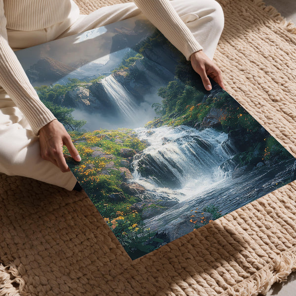 Mountain Waterfall Peak