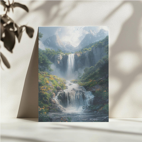 Mountain Waterfall Peak