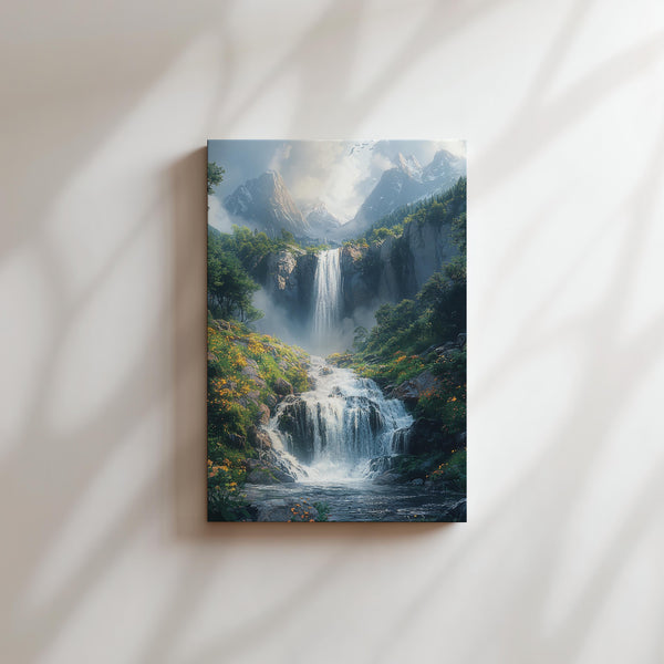 Mountain Waterfall Peak