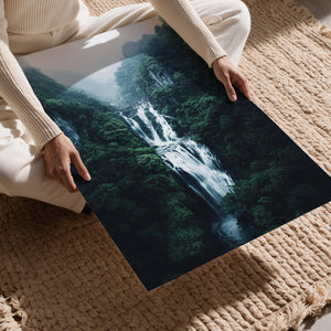 Misty Forest Waterfall