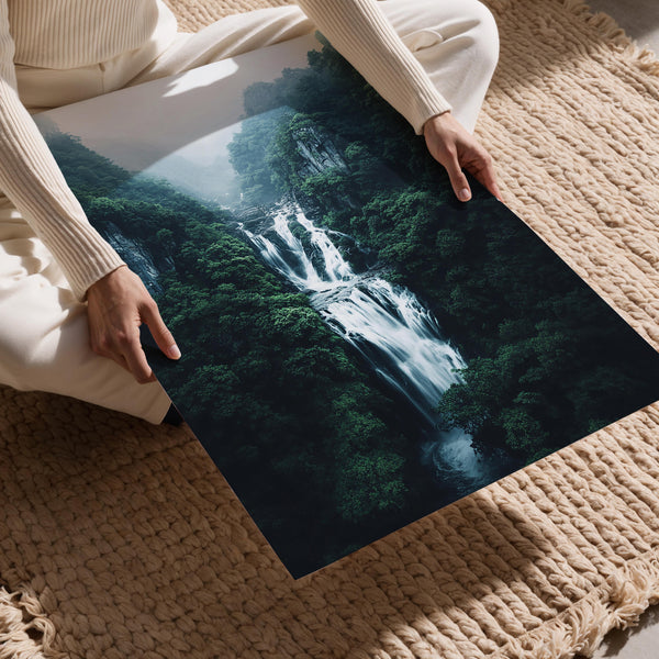 Misty Forest Waterfall