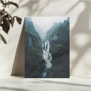 Misty Forest Waterfall