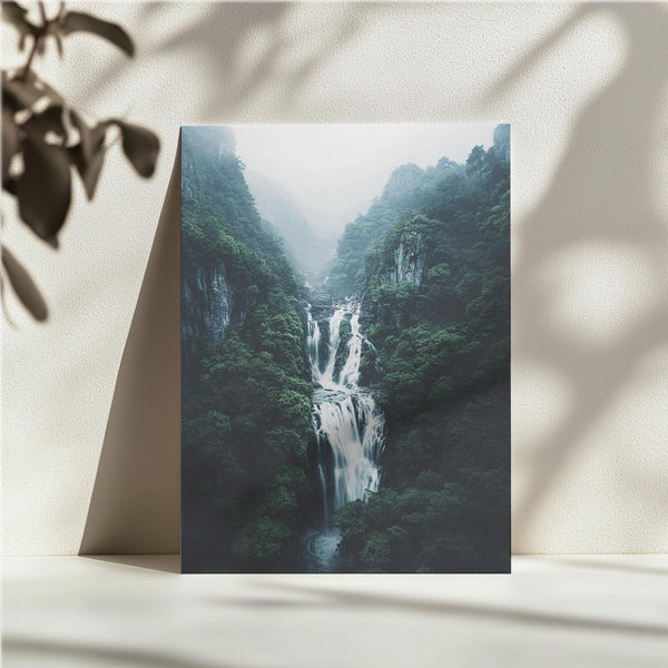 Misty Forest Waterfall