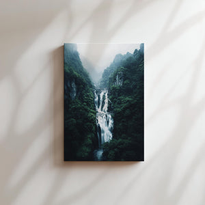 Misty Forest Waterfall