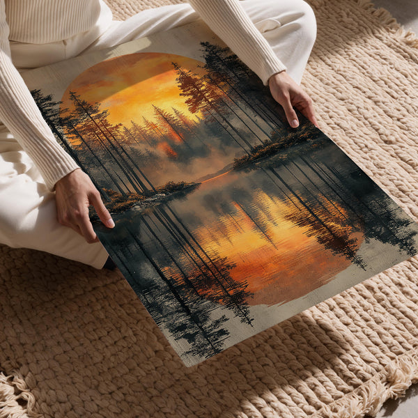 Forest Sunset Reflection