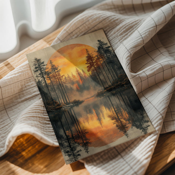Forest Sunset Reflection