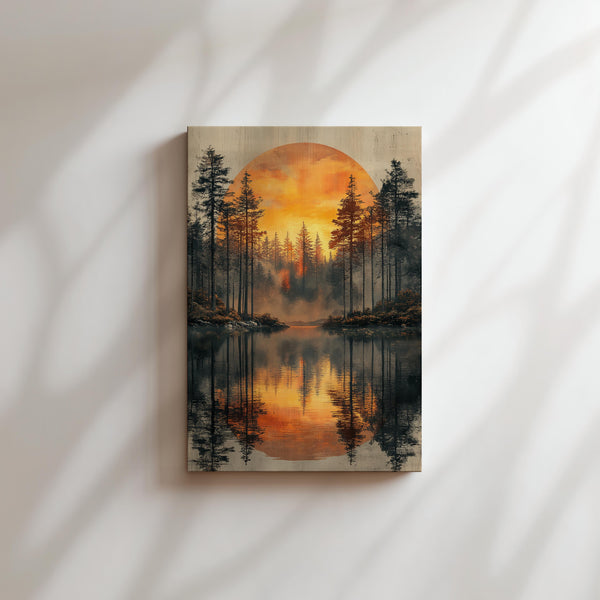 Forest Sunset Reflection