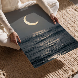 Crescent Moon Seascape