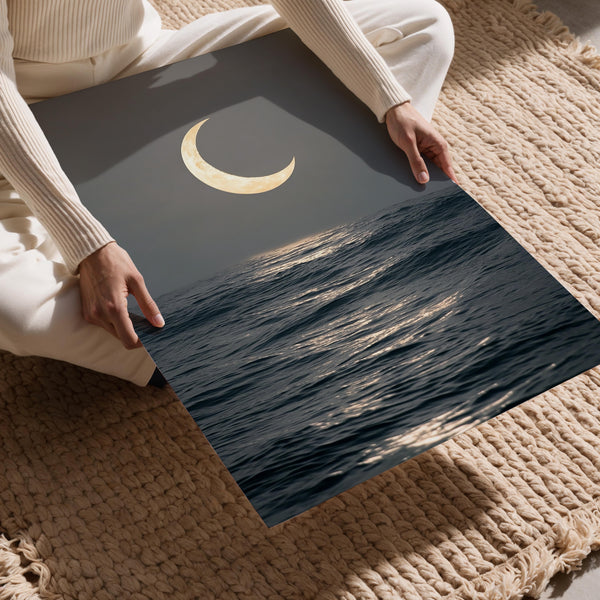 Crescent Moon Seascape