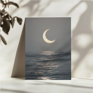 Crescent Moon Seascape