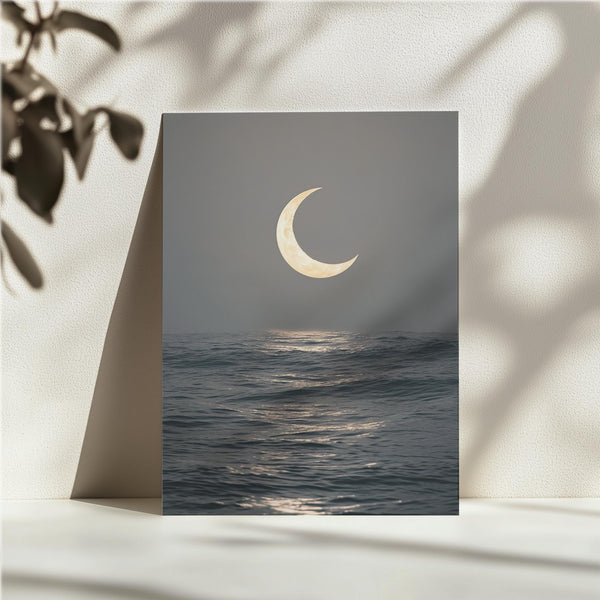 Crescent Moon Seascape