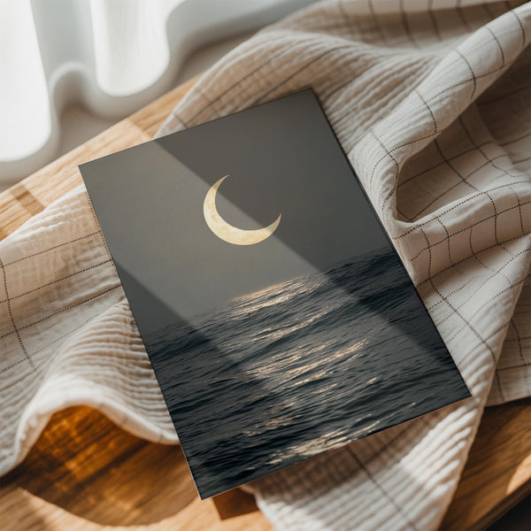 Crescent Moon Seascape