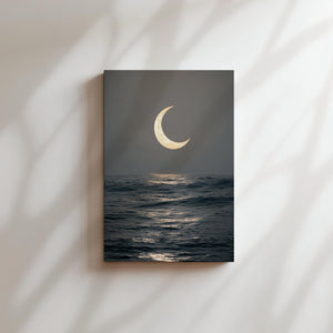 Crescent Moon Seascape