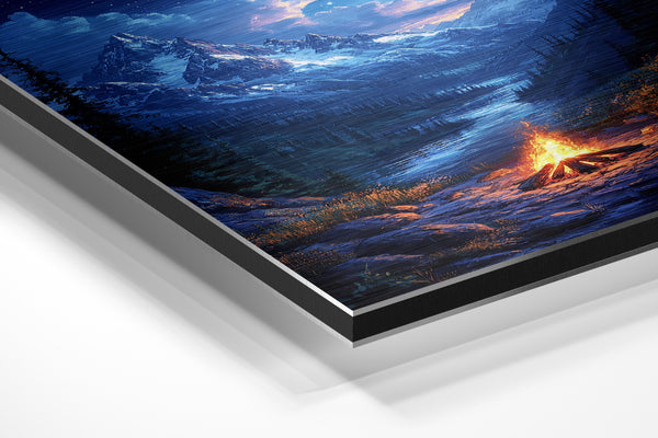 Starlit Mountain Campfire