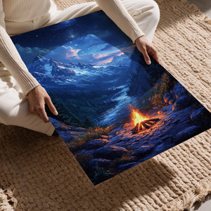 Starlit Mountain Campfire