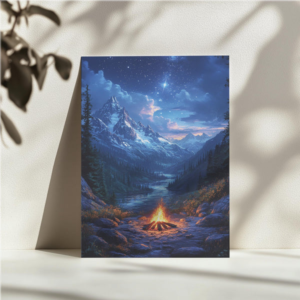 Starlit Mountain Campfire