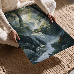 Serene Forest Waterfall