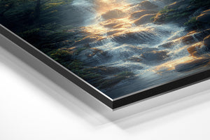 Golden Waterfall Glow